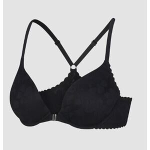 NWT Savage X Fenty Lavish Lace Push Up Bra Black 38DD Rihanna Lingerie